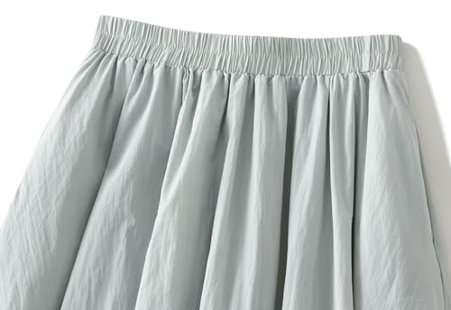 Womens Casual Lantern Skirts Elastic Waist Bubble Pompom Skirt Pleated A-Line Skirts Fluffy Fashion Party Skirt3