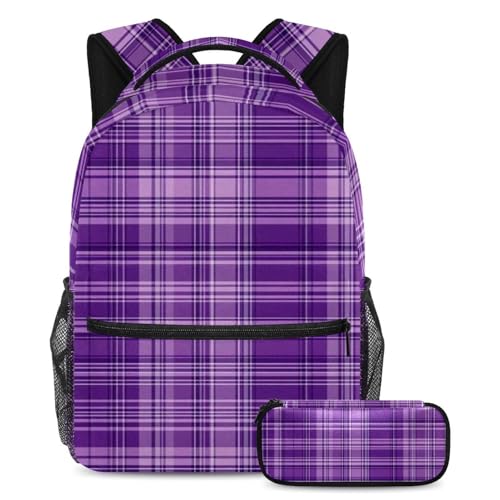 Cartable rétro violet grand volume pour transporter les grands classeurs