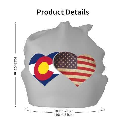 Colorado State American Flag Children Hip Hop Knitted Hat Kids Elastic Leisure Knit Cap Warm Sleep Beanies Black2