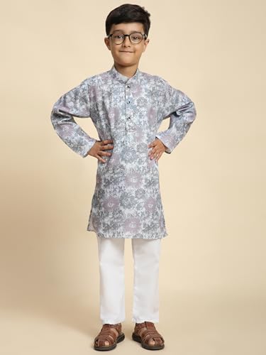 Image of Pro-Ethic Style Developer Boy's Cotton Embellished Kurta Pajama for Baby Kids Ethnic Wear (S-166)
