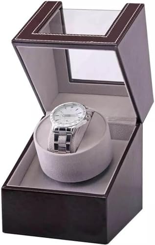 FENOKD Automatic Watch Winder Carbon Fiber Watch Shaker Mini Single Electric Watch Box Self Winding Watch Receiver Display Watch Winder Box