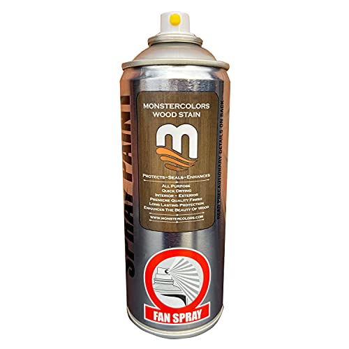 Monster Premiere Wood Stain 400ml Aerosol Available in 10 Popular Colours, (Antique Mahogany)