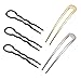 Produktbild YouU 4 Stück Haarnadeln im Stil von Lady Stil, U-förmige Haarnadeln geometrische Haarspange magische einfache Spirale, geflochtene Haarnadel, Schwarz Gold und Silber