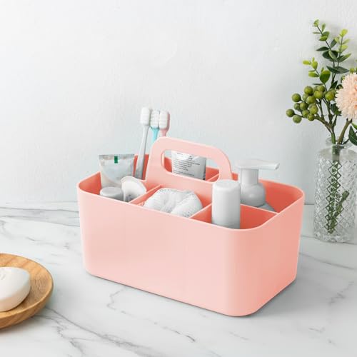 Image of Tiawudi Multipurpose Caddy Organizer, Plastic Caddy with Handle, Stackable Desk Organizer for Stationery, Marker and Pencil, Office Supplies Organizer, Dorm Caddy