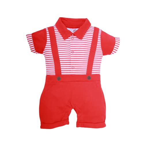 Image of Happykid Boy's Cotton Blend Dungaree Set