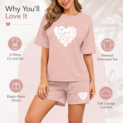 Image of SHODOX Womens Cotton Blend Printed Tshirt and Short Co-ords Set (Pack of 1)