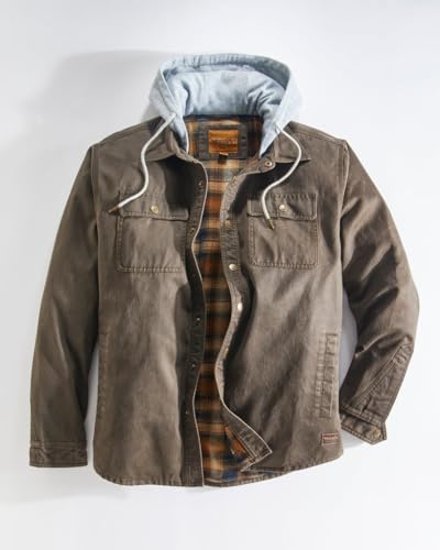 Venado Men's Smuggler Concealed Carry Chore Coat - Hooded Flannel Lined Jacket4