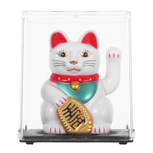 BIUDECO Figurine Solaire avec Bras Agitateur Automatique pour Décoration Feng Shui Maison Bureau Tableau de Bord de Voiture Attire Richesse