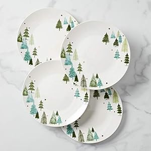 Lenox balsam lane 4 piece dinner plate set 755 lb green  urban country home decor