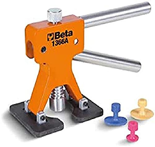 Beta 1366A Attrezzo levabolli con kit di 19 funghetti di plastica Da utilizzare con colla a caldo per superfici verniciate 1851VK-12V