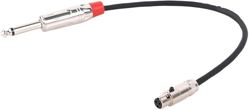 1PC 3 Pin MI NI XLR Female/Male Ja-ck to 6.35mm 1/4" Guitar Bass Instrument Audio Extension Adapter Multi Color Cable 0.3m-30mBlack-F,10m