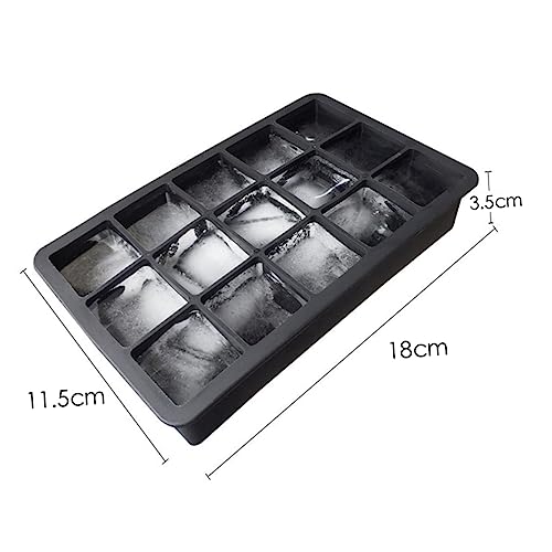 Cubetas para hielo de silicona negra flexibles miniatura 2
