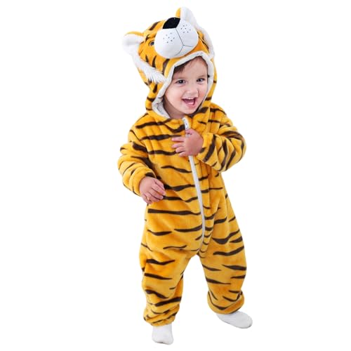 Tiger Löwen Kostüm Onesie Kinder, Tigerkostüm Löwenkostüm...