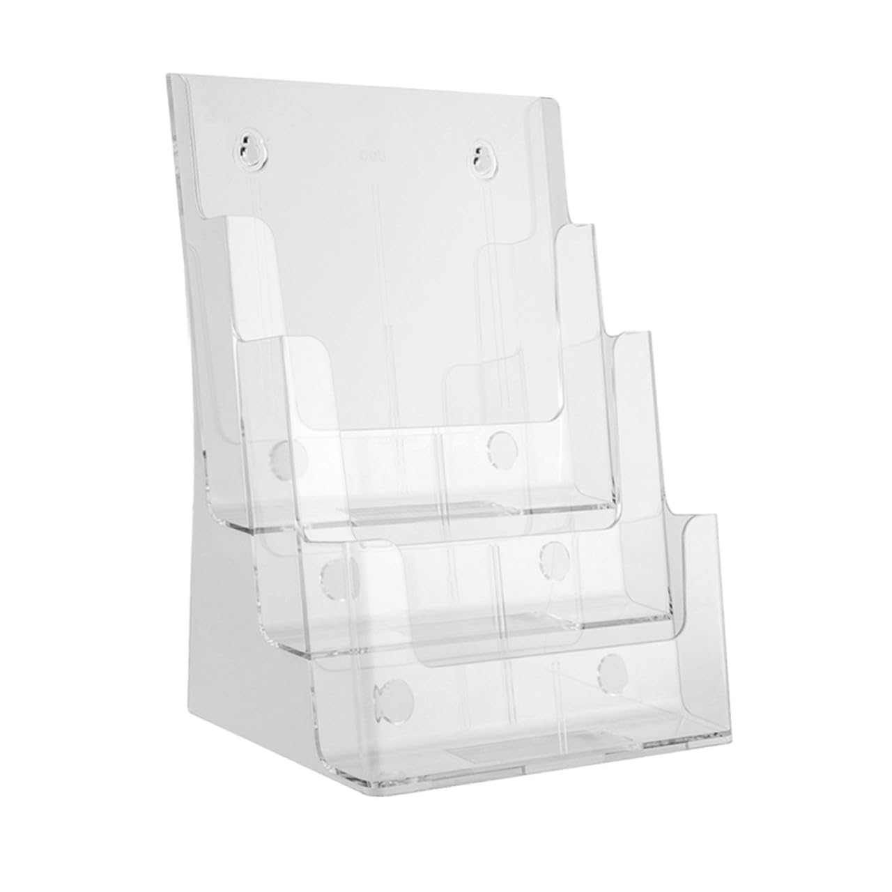Zerodeko Organizer e Porta Oggetti per Documenti in Acrilico Trasparente da Scrivania a Tre Strati, Supporto per Brochure per Ufficio e Workspace