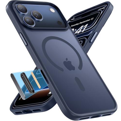 Miracase für iPhone 17 Pro Hülle für Magsafe mit Kamerasteuerung TOP Militärschutz & Magnetkraft Handyhülle für iPhone 17 Pro 6,3',Blau
