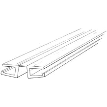Plastic-Craft | 24" Long - Pack of 2. Clear PVC Living Hinge with Bottom Groove, Fits 1/4" Material