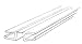 Clear PVC Living Hinge with Bottom Groove, Fits 1/4" Material - Pick: Length - Pick: Length (1-1/4" x 3ft - Pack of 2)