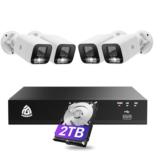 8CH 5MP CCTV Security Camera System with 2TB HDD and 4 Camer