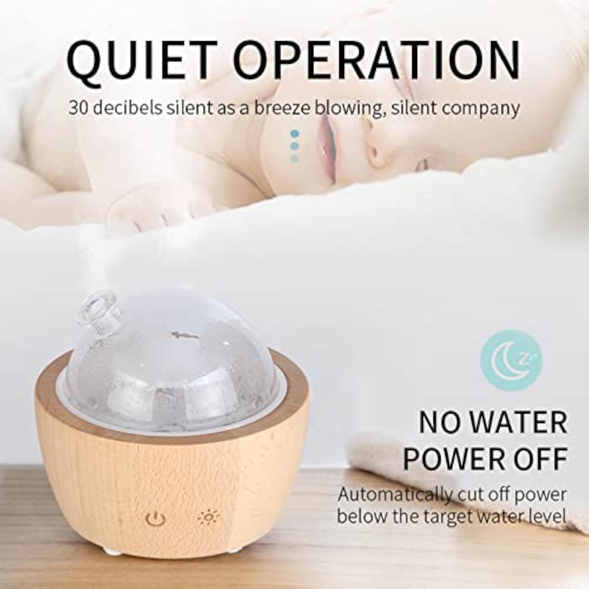 Wood Mist Essential Diffuser for Bedside Office