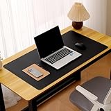 デスクマット マウス対応 両面PUデスクマット、大型マウスパッド 40*80cm 厚さ2mm レザー デスクパッド 防水キーボードマット 滑り止め 防油 断熱 お手入れ簡単 カスタマイズ可能な寸法