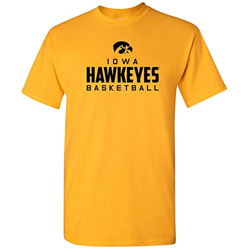 UGP Campus Apparel AS1149 - Iowa Hawkeyes Mascot Wordmark Basketball T-Shirt - Medium - Gold