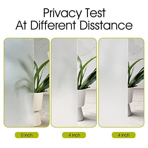 Image of KESPEN Frosted Window Privacy Film Heat Control UV Sun Blocking Glass Stickers Static Cling Non Adhesive Door Coverings Decals for Bathroom Home Office, Sparkling, 35.4 Inch X 6.5 Feet