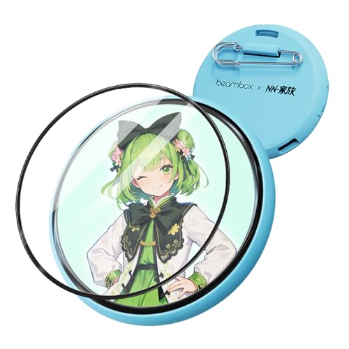 傷防止フィルムセット デジタルバッジ Nano-Badge アニメ 推し活グッズ オタク 画像表示 GIF対応 オリジナルバッジ 光るバッジ ライブ イベント 痛バッグに最適 (ブルー)