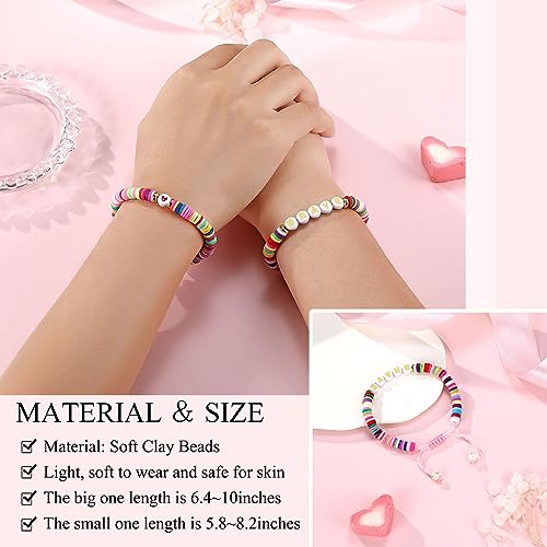 UPROMI First Day of Prek/Kindergarten/1st Grade/2nd Grade Gift, Back to School Bracelet Mommy and Me4