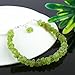 CRYSTALINES AAA Grade Natural Raw Peridot Gemstones Dainty Bracelets, Rough Stones Beads, Crystals Jewelry, Handmade, Women Bracelet, August Birthstone, Silver Plated, Adjustable Chain- 7+1 inch,