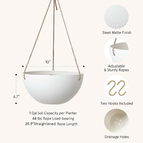 La Jolie Muse Hanging Planter - 10 Inch Hanging Planters For Indoor Plants thumb #1