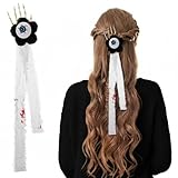 Halloween Haarschmuck Haarspange Skelett Hand Mit Augapfel Gotisch Dekorationen Vampire Geist Skeletthandhaar Clip Hände Horror Haarspangen Kostüm Gothic Blutig für Augapfelblume Blutigen