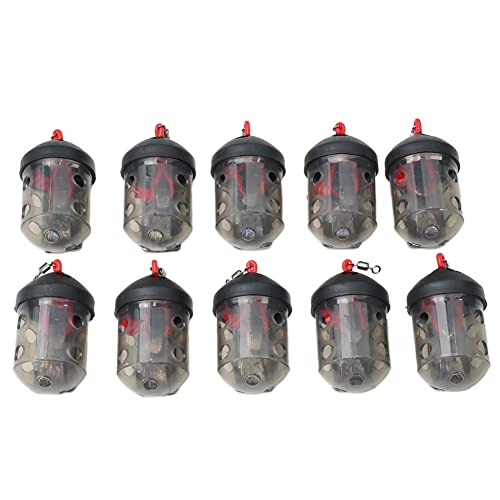 HpLive 1/10 Stück Schwimmkappe für Maden, Grundköder, Angelzubehör, Wels-Futterkorb, einfach zu befüllen