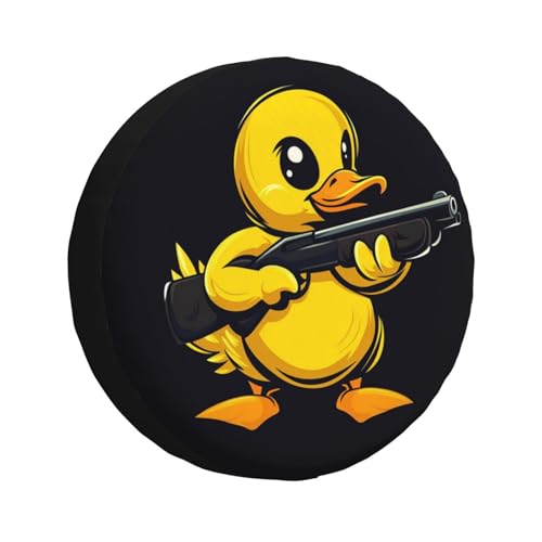 Image of Funny Duck Spare Tire Cover Weatherproof Universal Wheel Protectors Cute Duck Wheel Covers for Rv Camper Travel Trailer SUV Truck 17 Inch
