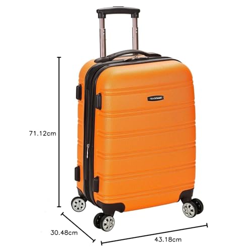 Image of Rockland Luggage Melbourne 3 Piece Set, Orange, Medium