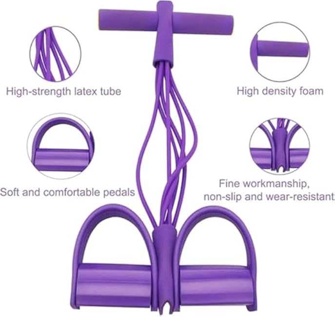 2025 Latest 8-Tube Pedal Resistance Device,Detachable and Adjustable Pedal Resistance Device,Elementalt Pedal Puller, Multifunction Tension Rope is Ideal to Tone Arms,Abs,Waist Unisex