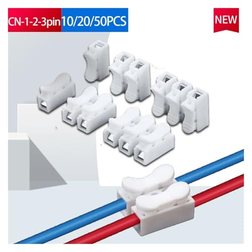 Conector de cable sin tornillo y bloque de terminales con abrazadera de resorte 20Uds 3