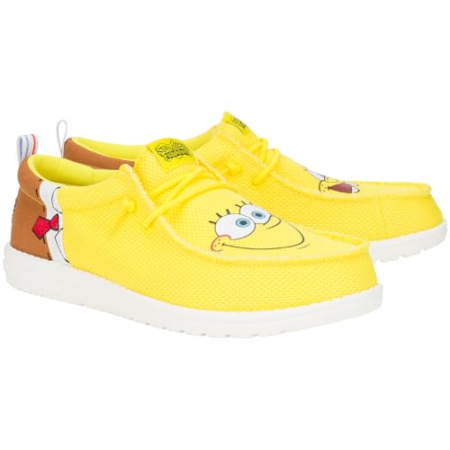 Image of HEYDUDE X Spongebob, Men's Slip-on Loafers, Comfortable & Light-Weight
