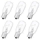 IWOWHERO 6pcs Microwave Light Bulb 40w E17 Base Incandescent High Temperature Resistant Replacement