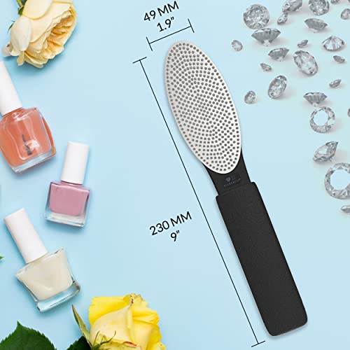 Diamancel Luxury Diamond Double Foot Buffer - #10 Fine Grit Finishing Rasp And #22 Coarse Grit Buffer - Smooths Calluse, Rough Skin #TOP6