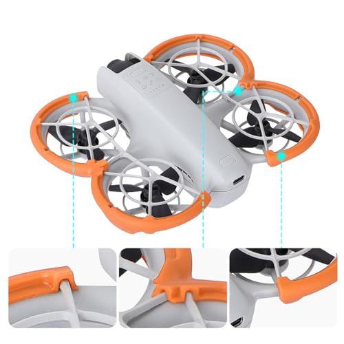 Hélice de drone Neo sans rayures : housses légères de protection orange T50 T25