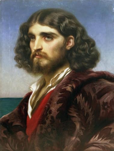 Art Mural Tête d'un modèle italien par Frederic Leighton Poster Mural Grand Format