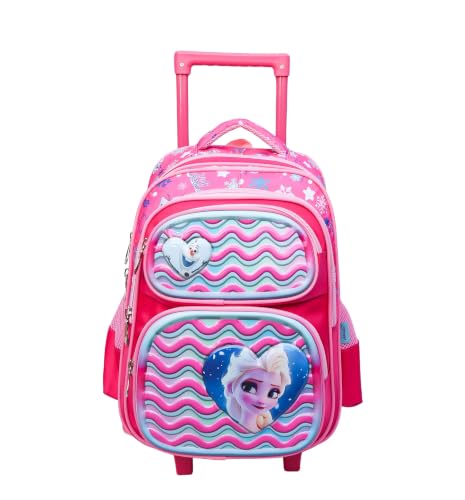 Image of ADSON 3D Embossed School Trolley Bag Large School Bag for Boy Girl, Kids School Bag, Travel Backpack for Girl Boy, Ideal for Children Trolley 16 Inch Water Resistant