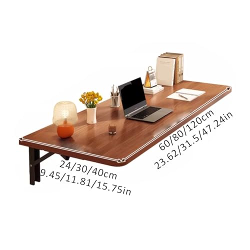Établi pliable de 60 cm en bois avec table murale à abattant