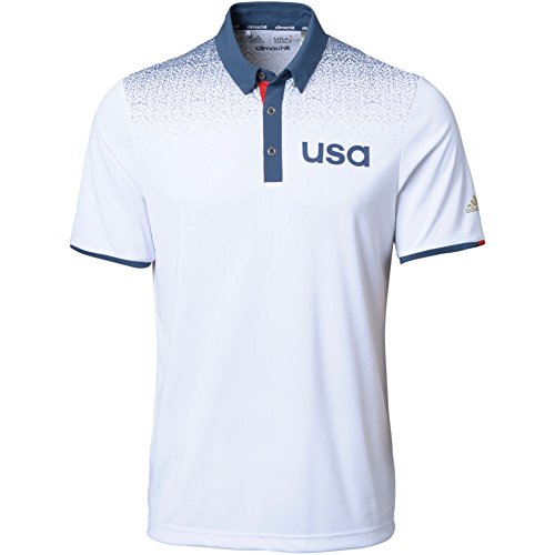 adidas Golf Mens Climachill USA Shoulder Print Polo