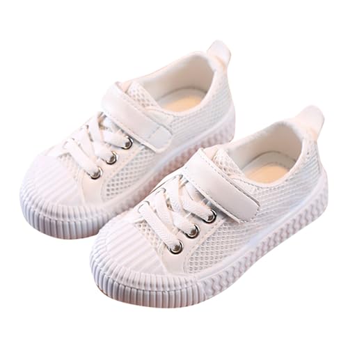 Zapatillas deportivas para niñas, fáciles de sujetar, de lona, con luces de dibujos animados, a la moda, Plimsolls Park, White, 40 2/3 EU
