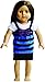 The New York Doll Collection Completare Attrezzatura Moda Ragazza Bambole - Include Adorabile Blu A strisce Maglione Abiti, Arco e Bianca Maglietta Si adatta 18 pollici /46cm Bambole - Bambole Abiti