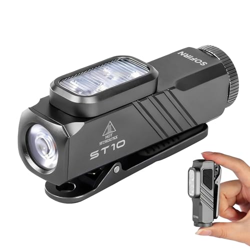 Sofirn ST10 懐中電灯 クリップ付き 小型ライト クリップライト スポット/フラッド/660nm赤色光 15種の照明モード Type-C充電式 マグネットテールキャップ&クリップ付き IPX6防水 散歩防災 停電対策 自転車 作業 アウトドア・キャンプ