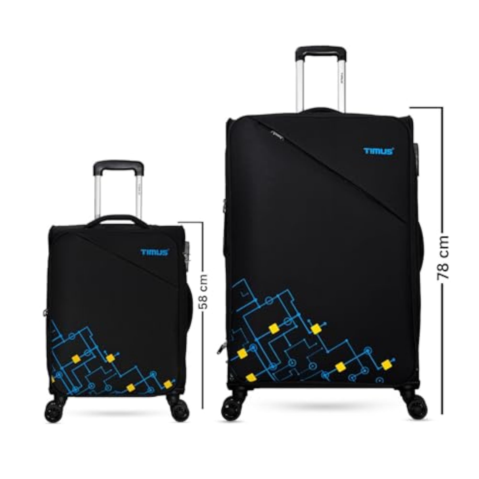 Stylish Check-in Travel Trolley Luggage Combo Set