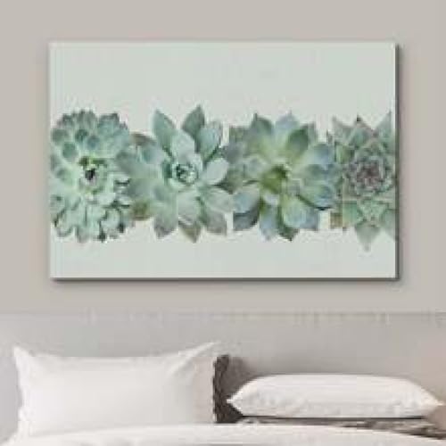Toile de plantes succulentes du désert 50x70 cm avec cadre interne - 2