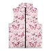 Rarucativ Pink Butterfly Girls Sleeveless Vests 2T Fashion Zipper Winter Quilted Sleeveless Jacket with Pockets Thick Washable Full-Zip Fall Winter Outerwear for Outdoor Activities
